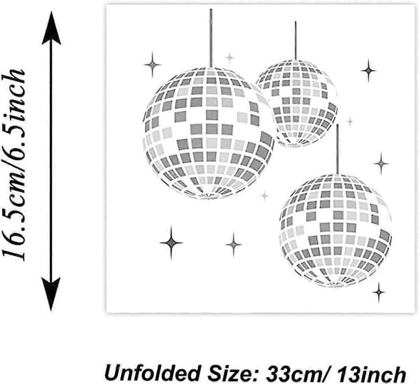 20 Ark Disco Servietter Diskokule Servietter 70-talls Disco Festutstyr Disco Cocktail