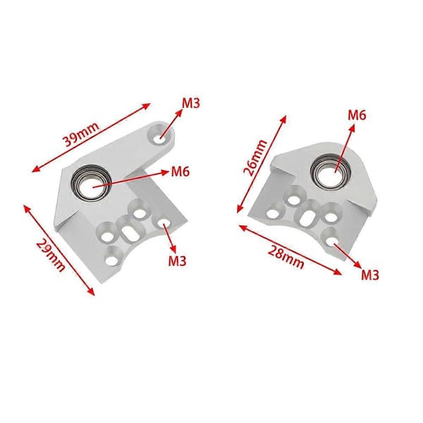 Kraftige messing styrehus C-hub bærearm styreled til Axial Wraith RR10 1/10 RC Crawler bil opgraderingsdele, B