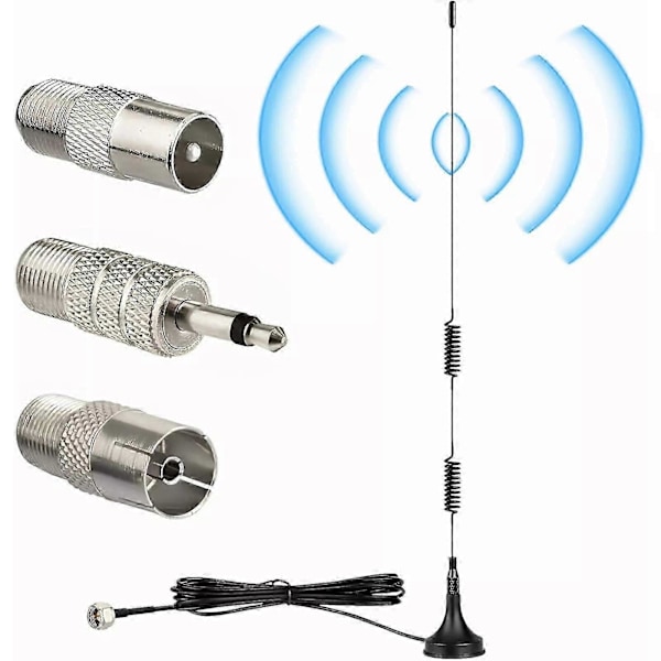 DAB UKW FM Radioantenni 7dBi 3m kaapelilla ja magneettijalustalla digitaaliselle radiolle