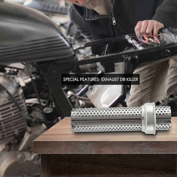 51mm Universal Motorcykel Udstødningspotte Db Killer - Støj Eliminator Mesh Db Killer - Lang