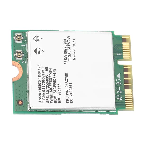 M.2 Netværkskort Dual Band Bluetooth5.0 Computertilbehør 802.11ac 2.4Gbps WiFi AX201NGW