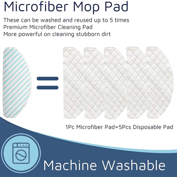 24 pakke mikrofiber mopping pads for Deebot Ozmo T8 T8 støvsuger mopping kluter filler reservedeler