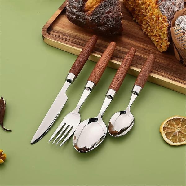 Bestickset med träimitation Western Bestick Kniv