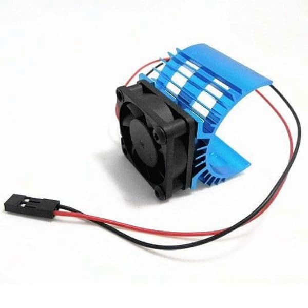 meta Køleplade med 5V Køleventilator til 1/10 RC Bil 540 550 3650 Størrelse Motor