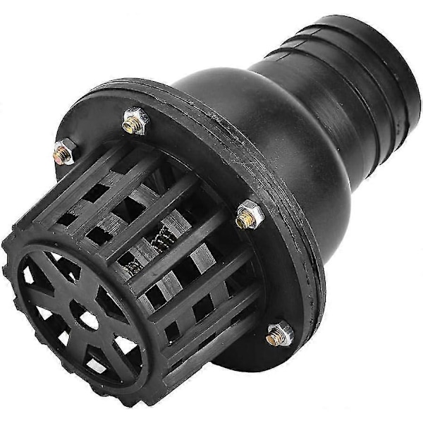 Vesiventtiili - Vesipumpun pohjaventtiili musta PVC matalapaineinen litteä takaiskuventtiili nestekoneelle (ulkohalkaisija 50mm pituus 135mm)vebtles