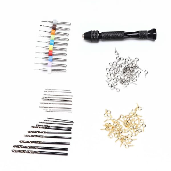 131 stk./sæt Håndboremaskine Bitsæt Aluminiumlegering Høj Hastighed Stål Mikro Twist Bor Bits til Bearbejdning