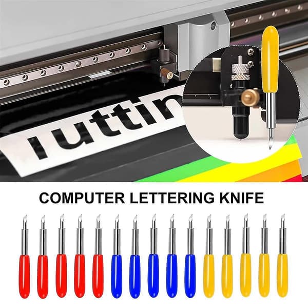 16 kpl 30/45/60 asteen Mimaki leikkausplotterin vinyylileikkurin terät + Mimaki teränpidike