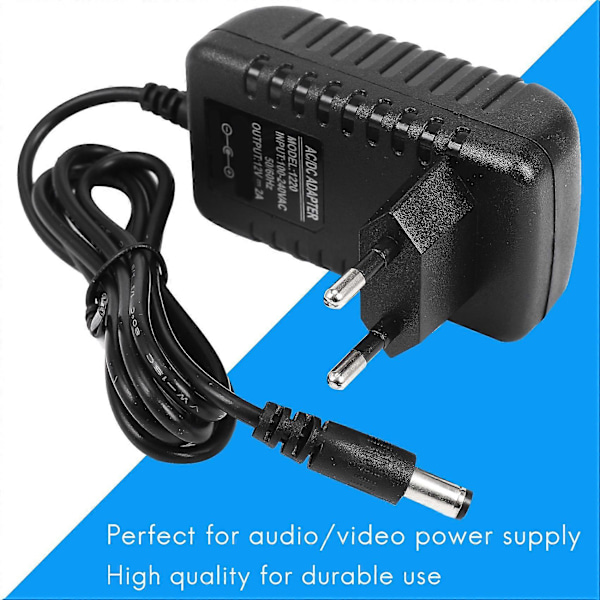 AC/DC 12V 2A 24W Nätadapter Transformator för 5050 3528 LED-remsa EU-kontakt