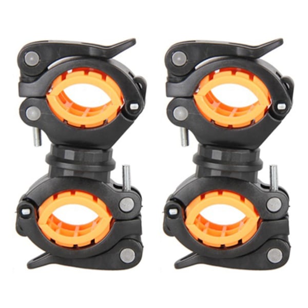 3x 360 Degree Rotating Cycling Bike Light Double Holder Led Front Flashlight Lamp Pump Handlebar Mo