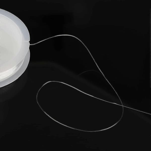 2 stk. Klar Elastisk Tråd til Armbånd, 1 mm Elastiske Smykkefremstillingssnore til Armbånd og Håndværk, Elastisk Perletråd