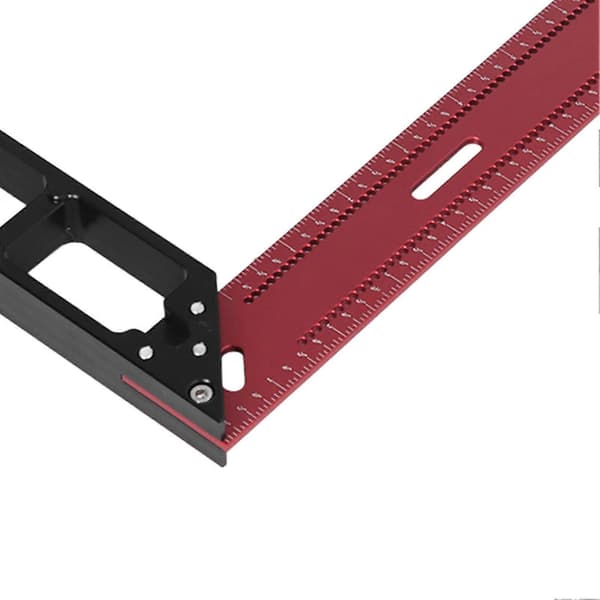 Firkantet Målelineal Præcis Aluminiumlegering til Træbearbejdning Måling Markering Skrivning 42cm