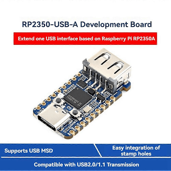 RP2350-USB-A RP2350A USB Mini Utvecklingskort 2Mb Flash Core Board