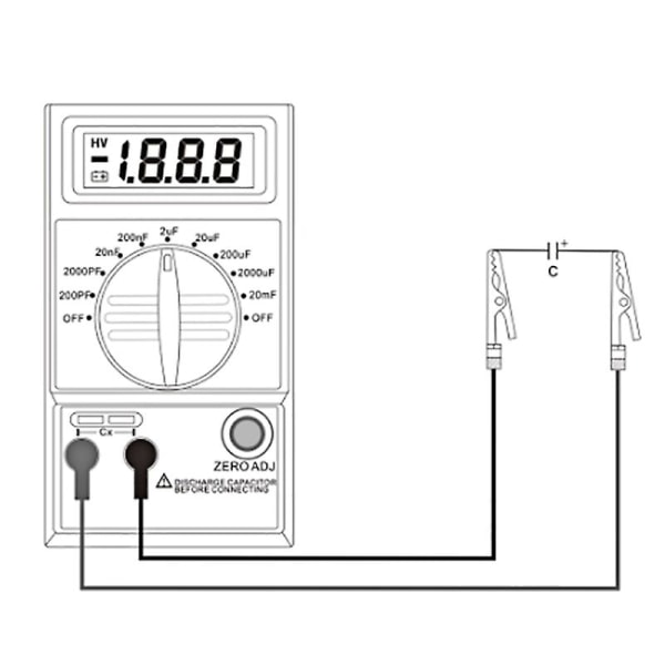 Cm7115a Kapacitansmätare Digital Multimeter LCD-Display Mätverktyg, Dubbel Lutning Integrerad A/