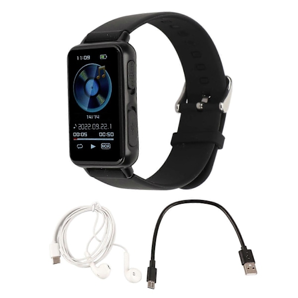 Stemmeoptagerur AI Intelligent HD Støjreduktion E-bog Bluetooth Stemmeaktiveret Optager til Møder Forelæsninger Læring 16GB
