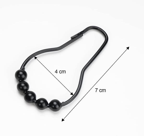 12x Dusjringer Dusjforhengringer, Dusjforhengkroker, Dusj