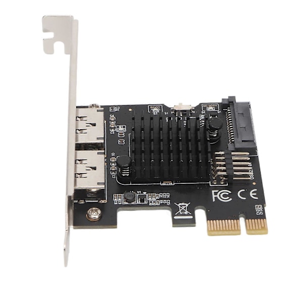 PCIE til Power ESATA Udvidelseskort 2 Port 6.0Gbps Understøtter Hot Swap Plug and Play PCI Express SATA Kort til Desktop YEMMA