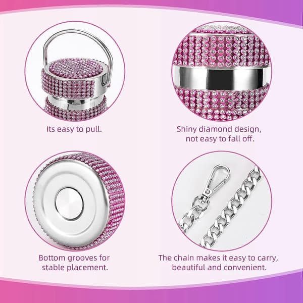 Bling Diamant Termoflaske. Glitter Vandflasker. - Rustfrit stål