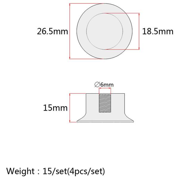 4 stk. Hastighetskontrollknapper 2-tone 2 volum for LP Gullknapper Gitartilbehør