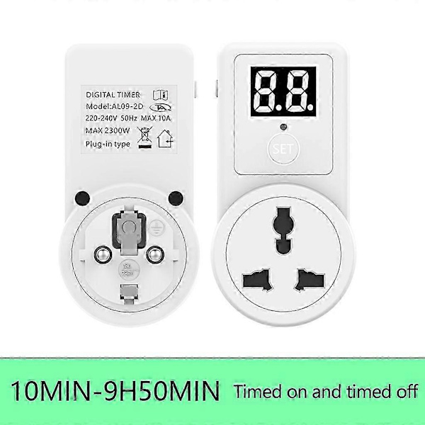 Europæisk Standard Timer Stik Funktionel LCD Digital Timer Stik EU Stik