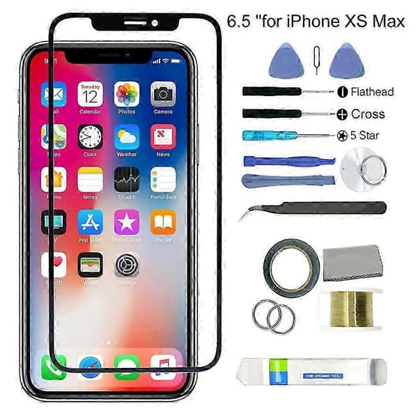 Korvaava etulasin näytön työkalusarja iPhone XS Max -puhelimelle