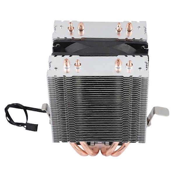 4 Värmerör CPU Fläkt Radiator Kylare Kylfläns För Intel LGA 1155/1156/1366 (Grönt Ljus) YEMMA