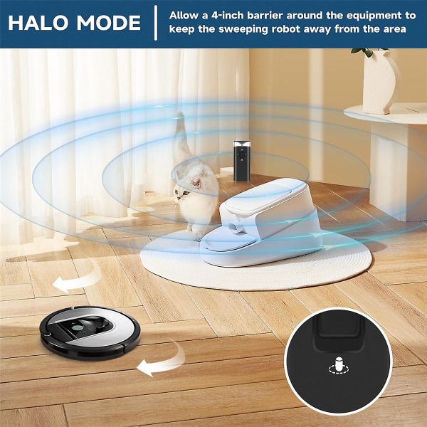 1 stk dobbelmodus virtuell navigasjonsveggbarriere for iRobot Roomba 600/700/800/900/E/I/S-seriens robotdeler