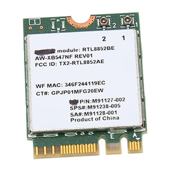 RTL8852BE Netværkskort 2.4G 5G Dual Band 1800Mbps Bluetooth 5.2 M.2 Netværkskort til PC