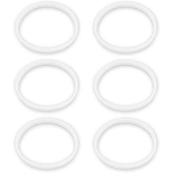 6-pakke gummipakninger erstatningstetning Hvit O-ring for Ninja Juicer Blender Cups erstatningsdeler