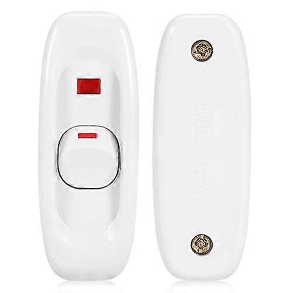 Lampe Kontakt Gennemføringskontakt Rocker Ac 250v 10a Inline Onoff Bord Skrivebordslampe Ledningskabel Kontakt Med Led Indikatorlys Enpolet Enkeltkast (wh