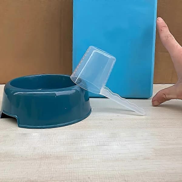 2 st Transparenta Djurfoder-Skopor med Måttmarkeringar - Hållbar Plast Hundmatningsskopa