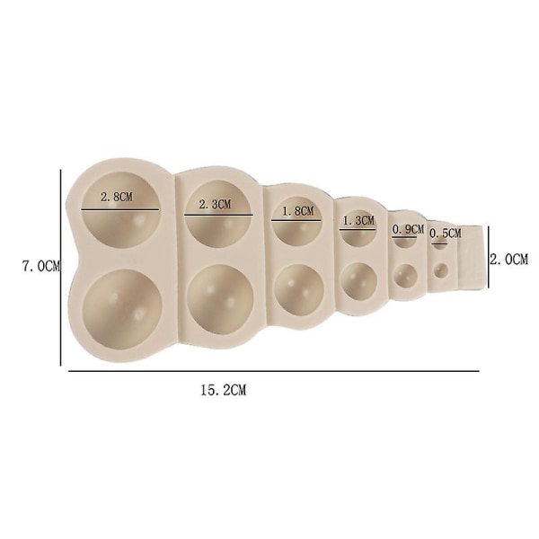 3D Perle Silikonform til Kagedekoration i Flere Størrelser (1 stk)