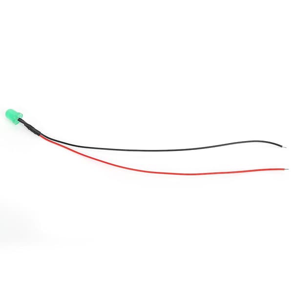 12V 8mm LED Lamp Pärlor (50ST) för Elektrisk Ledningsförmåga - Grön Jadegrön