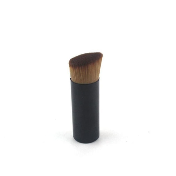 Mini Oblique Head Liquid Buffer Brush Blød bærbar foundation makeup børste 4 stykker brun