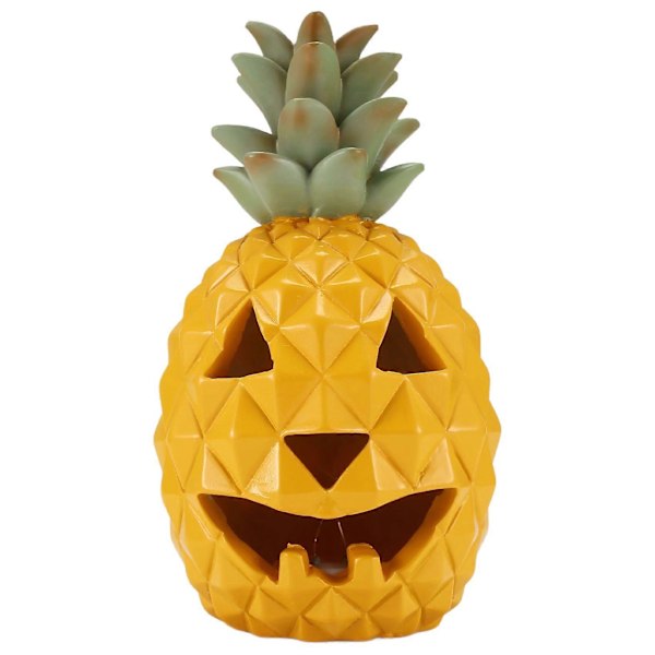 Ananaslyhty - Keltainen Valo Halloween Ananaslyhty Koriste Resin Ananaslyhty