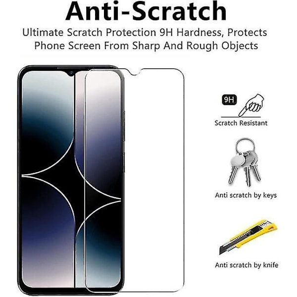 [3 stycken] Härdat glas för Ulefone Note 16 Pro skärmskydd, ultraresistent anti-scratch Scr