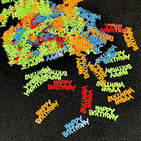 15g Joyeux Anniversaire Konfettia Onnellinen Syntymäpäivä Sekvenssit Vuosipäivä Joyeuse DIY Scraphbook Paillette Juhlat Koristeet Tarvikkeet