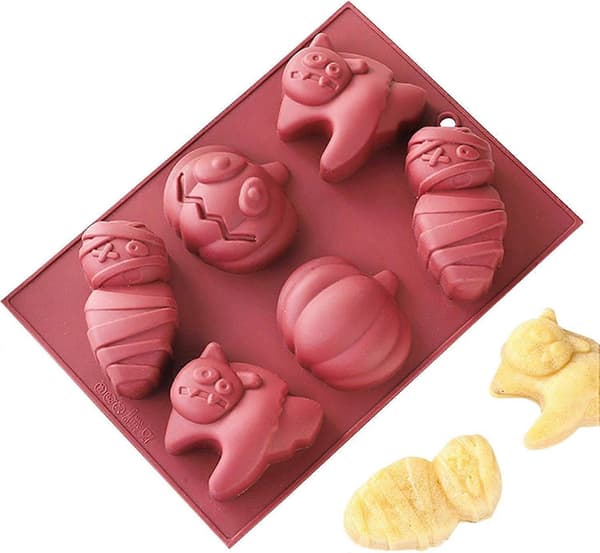 Halloween Resin Former - Såpeform Silikon, Godteri Kakeformer, 3D Sjokolade Lys M