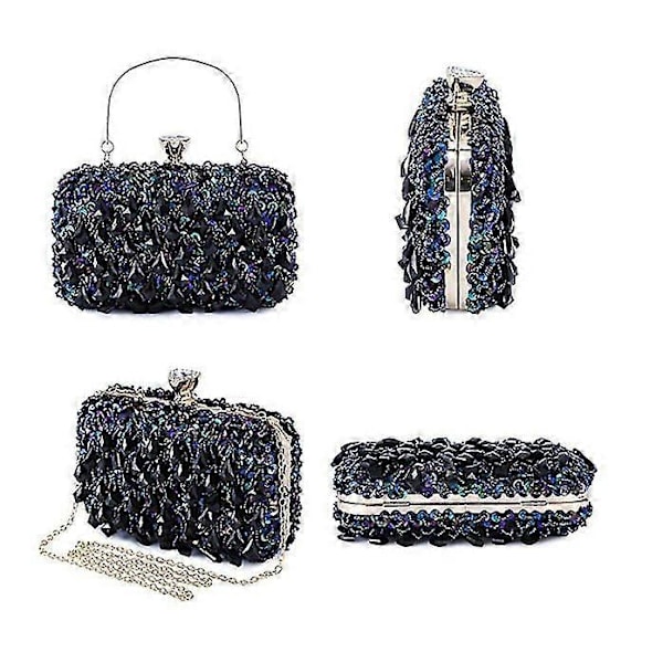 Kvällsväska Dam Diamant Clutch Väska Kedja Glänsande Strass Handväska Axelväska För Bröllopsfest
