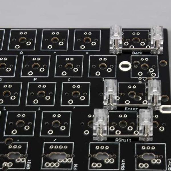 2x Mekanisk Tastatur Cherry Mx Switch PCB-Montert Cherry Stabilisator Klar Transparent Kasse