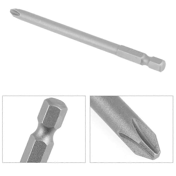 9 st S2 Stål Krysshuvud PH1 PH2 Skruvmejselbitar Set 1/4 tums Hex Skaft 100mm