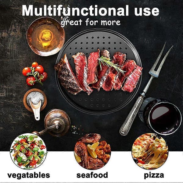Pizzaform med hål, bakplåt, non-stick, rund bakform för grillning