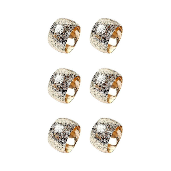 6 stk. Guld Metal Servietringe, Elegante Bryllups Servietringe, Perfekt Til Bordpynt Fest