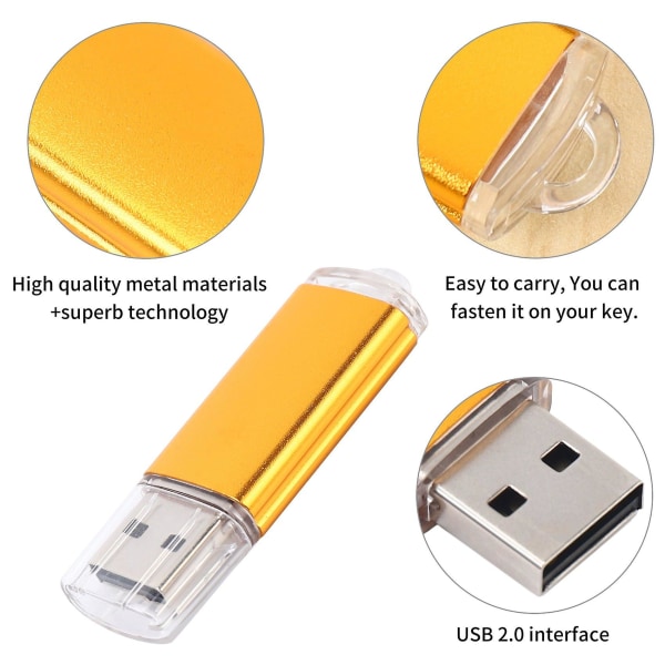 10 x 512 MB Hukommelseskort USB Flash Drive USB Flash Drive USB 2.0 Guld