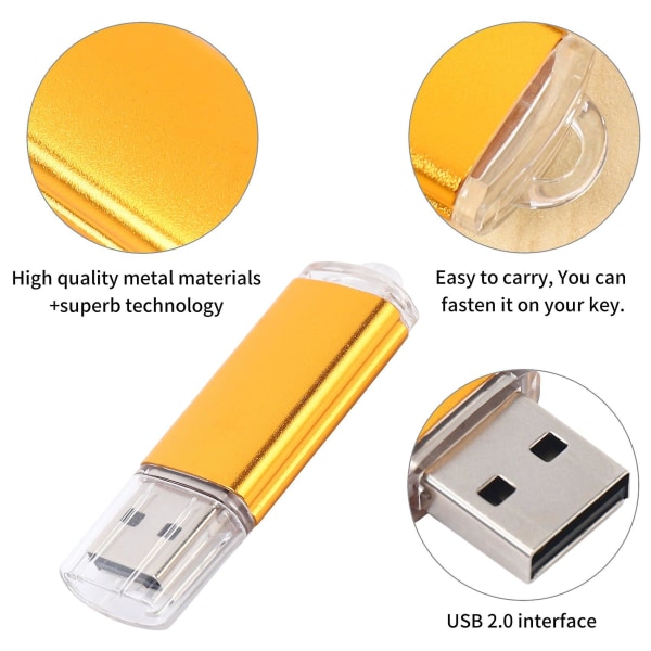 10 X 512mb Memory Stick Usb Flash Drive Usb Flash Drive Usb 2.0 Guld