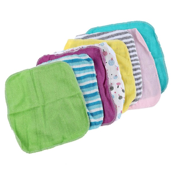 Baby Face Washers Handdukar Bomull Torka Tvättduk 8st/Pack