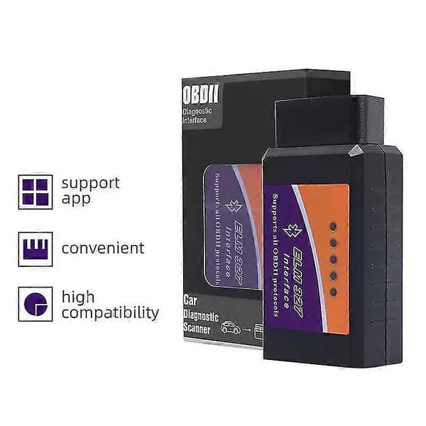 Mini OBD2 Bluetooth-skanner Bluetooth Pro Obdii Obd2 V2.1 Obd-verktøy Obd Diagnostisk Skanner 1 sett