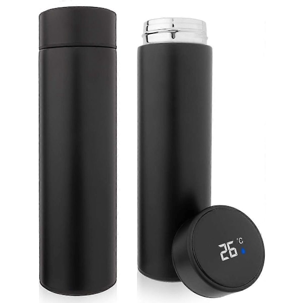 Vandflaske Rejseflaske 17 OZ / 500ML Rejse Sportsisolering er BPA-fri, PVC-fri, 4 farver kan vælges (Sort
