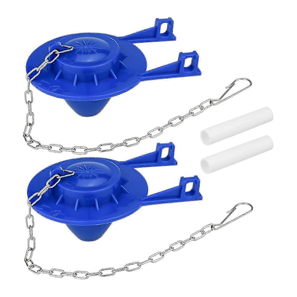 Toalettklaff Erstatningssett, 2 stk Oppgradert PVC Materiale 2 Tommer Universell Kompatibel med Toalett T - jjS