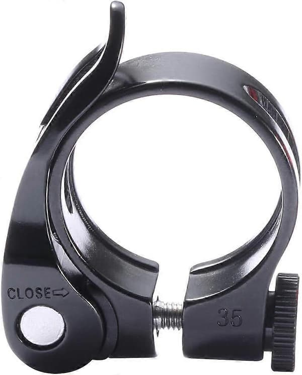 Snabbkopplings sadelstolpsklämma - 34,9 mm i elegant svart