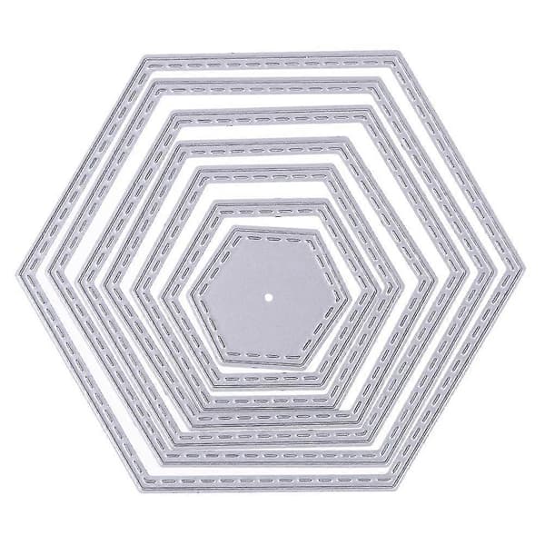Hexagon Spiral Die Cuts Metallstans for Scrapbooking og Embossing